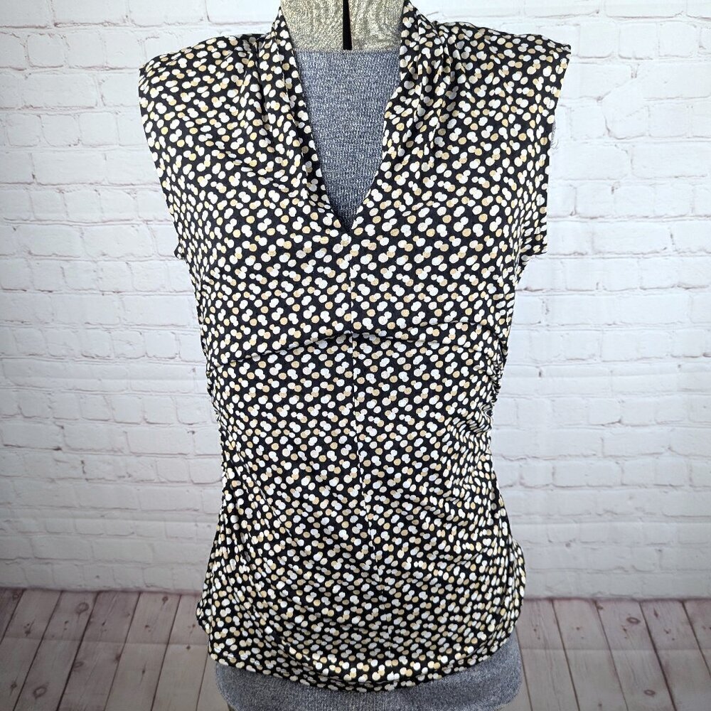 Vince Camuto Polka Dot Sleeveless Top M